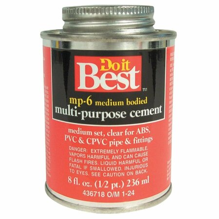 ALL-SOURCE 8 Oz. Medium Bodied Clear Multi Purpose Solvent Cement 018017